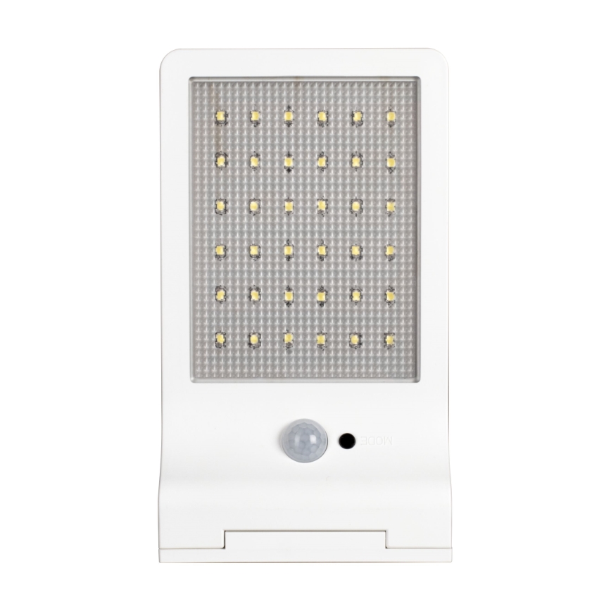 Osram - LED solárne nástenné svietidlo so snímačom DOORLED LED/3W/3,3V 2000 mAh IP44 biela