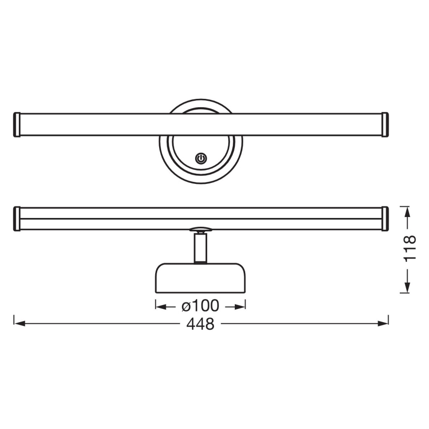 Osram - LED stmievateľné nabíjateľné dotykové nástenné svietidlo NIGHTLUX LED/1,8W/5V čierna
