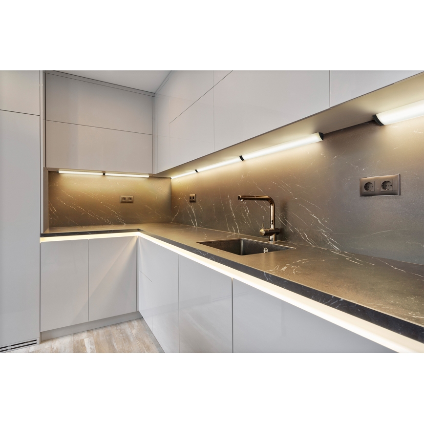 Osram - stmievateľné LED svietidlo pod kuchynskú linku s pohybovým senzorom LINEAR ANGLE LED/7,5W/230V 3000/4000/6500K 55 cm čierna