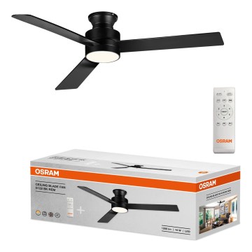 Osram - LED stlmiteľný stropný ventilátor BLADE LED/18W/230V 3000/4000/6000K + diaľkové ovládanie