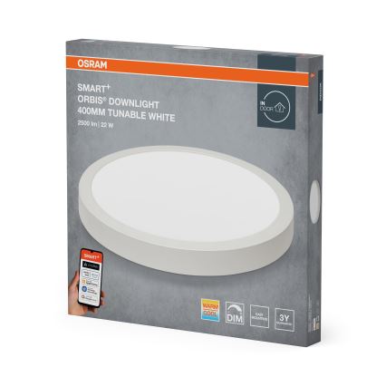 Osram - LED stmievateľné stropné svietidlo SMART+ DOWNLIGHT LED/22W/230V priemer 40 cm 3000-6500K Wi-Fi