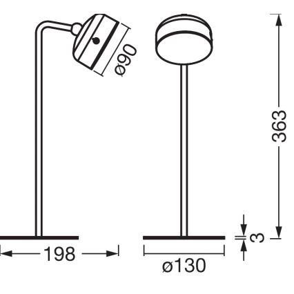 Osram - LED Stmievateľná nabíjacia stolná lampa 3v1 DECOR HELPER LED/1,8W/5V čierna