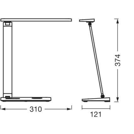 Osram - LED stmievateľná stolová lampa OFFICE LINE LED/7W/230V 3000/4000/6500K čierna