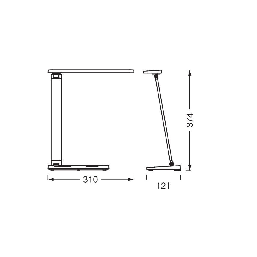Osram - LED stmievateľná stolová lampa OFFICE LINE LED/7W/230V 3000/4000/6500K čierna