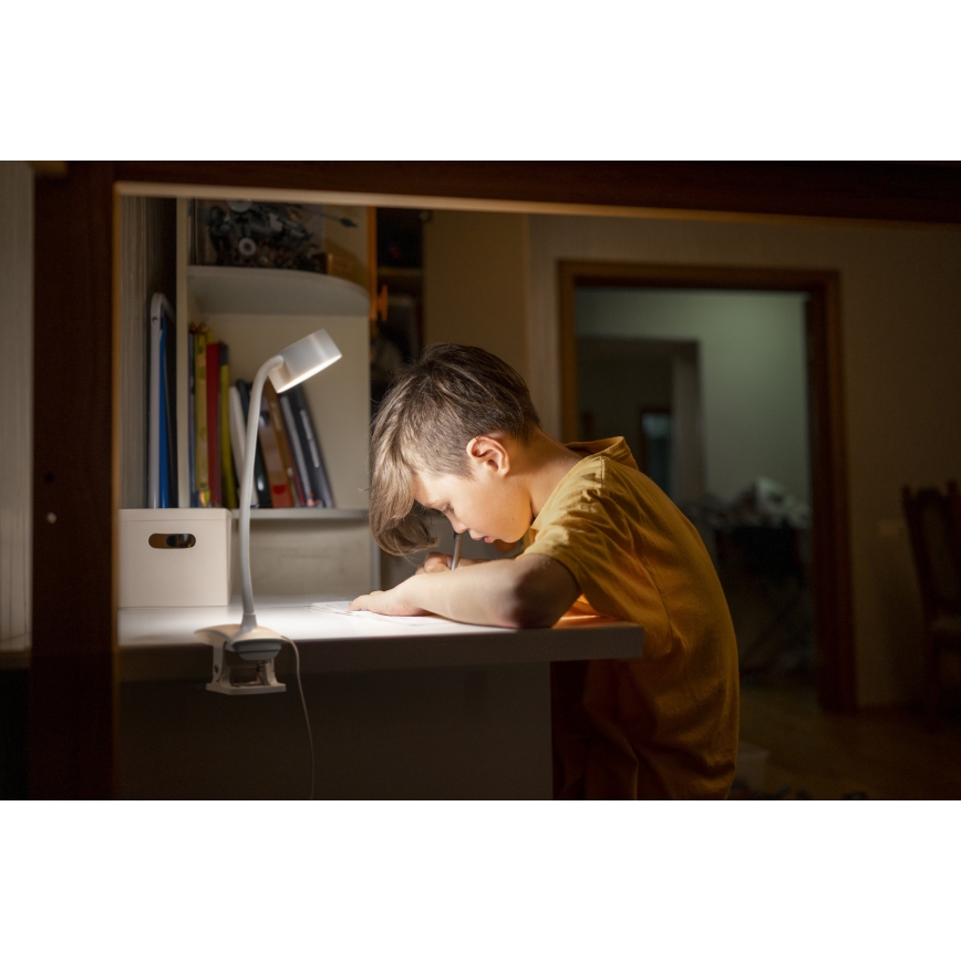 Osram - LED stlmiteľná stolná lampa so svorkou OFFICE LINE LED/4,8W/230V 3000/4000/6500K biela