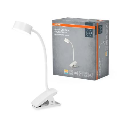 Osram - LED stlmiteľná stolná lampa so svorkou OFFICE LINE LED/4,8W/230V 3000/4000/6500K biela
