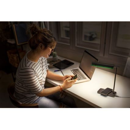 Osram - LED stmievateľná stolová lampa OFFICE LINE LED/19W/230V 3000/4000/6500K čierna