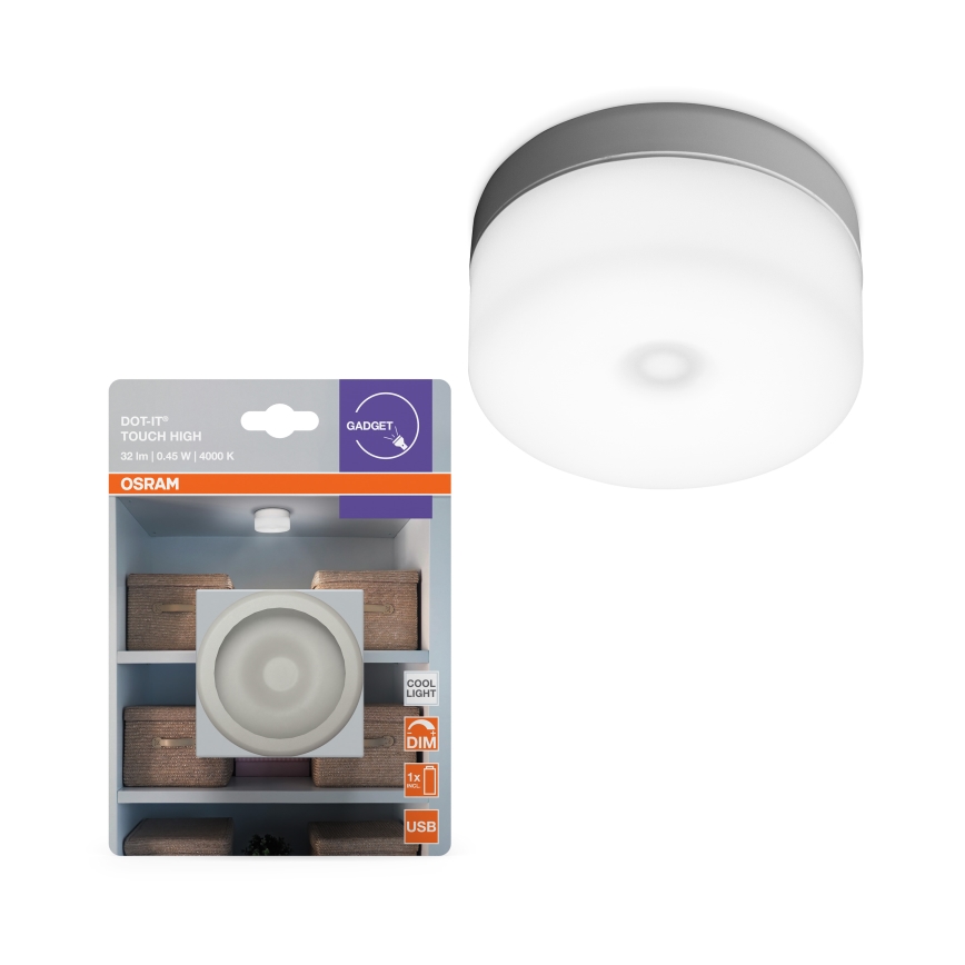 Osram - LED stmievateľné orientačné svietidlo DOT-IT LED/0,45W/5V 500 mAh biela