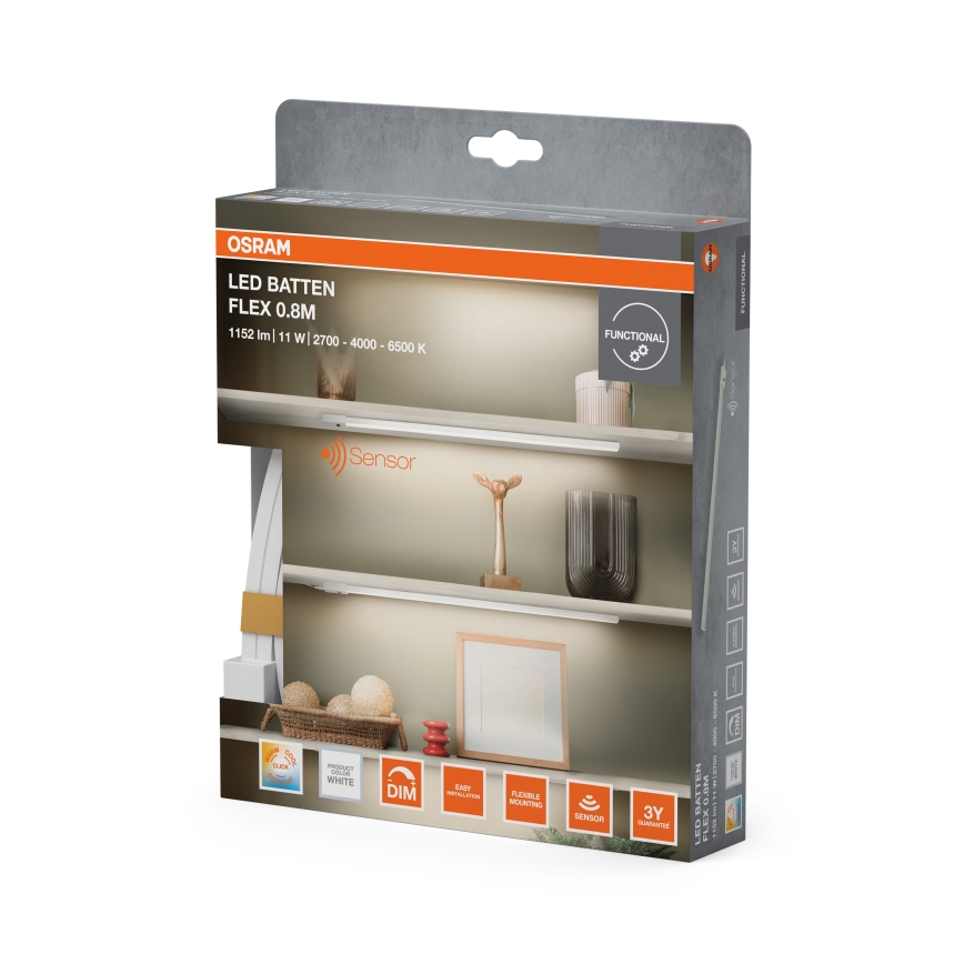 Osram - LED Stmievateľné podlinkové svietidlo s pohybovým senzorom BATTEN LED/11W/230V 2700/4000/6500K 81,7 cm biela