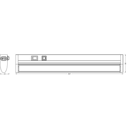 Osram - stmievateľné LED podlinkové svietidlo LINEAR TURN LED/6W/230V 3000/4000/6500K 35 cm biela