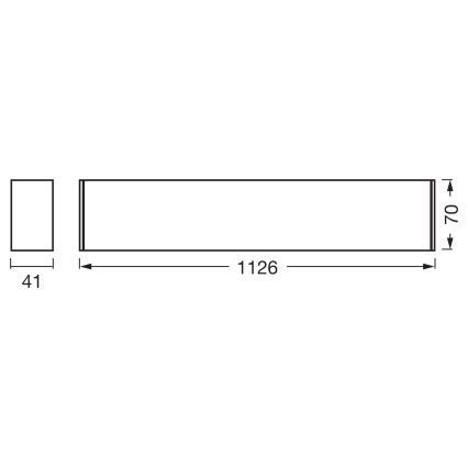 Osram - LED stmievateľné stropné svietidlo OFFICE LINE LED/11/20/30W/230V 4000K 112,6 cm čierna
