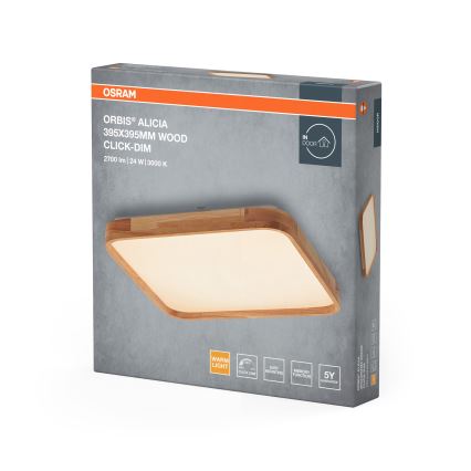 Osram - LED stropné svietidlo s možnosťou stmievania ORBIS ALICIA LED/24W/230V 39,5x39,5 cm béžová