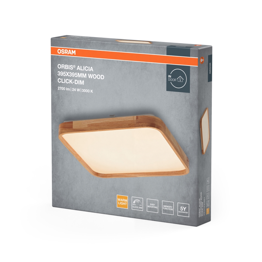 Osram - LED stropné svietidlo s možnosťou stmievania ORBIS ALICIA LED/24W/230V 39,5x39,5 cm béžová
