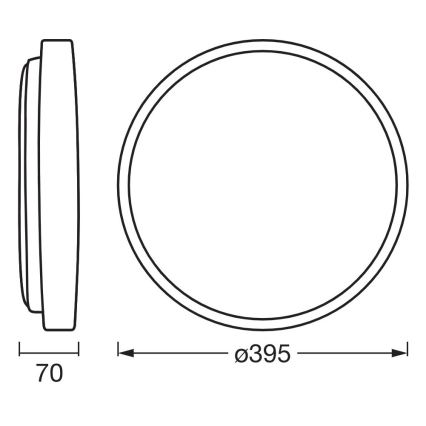 Osram - stmievateľné LED stropné svietidlo ORBIS ALISON LED/24W/230V, priemer 39,5 cm, béžové