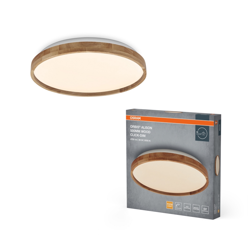 Osram - LED stmievateľné stropné svietidlo ORBIS ALISON LED/36W/230V priemer 50 cm béžové
