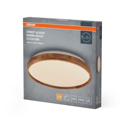 Osram - LED stmievateľné stropné svietidlo ORBIS ALISON LED/36W/230V priemer 50 cm béžové