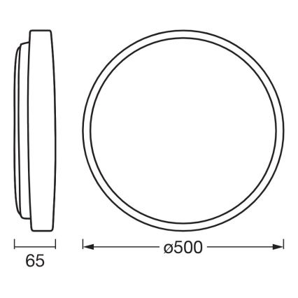 Osram - LED stmievateľné stropné svietidlo ORBIS ALISON LED/36W/230V priemer 50 cm béžové