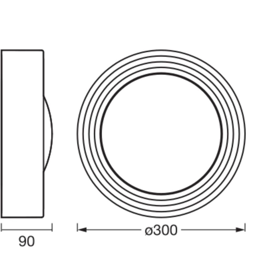 Osram - LED Stmievateľné stropné svietidlo ORBIS CONCRETE LED/13W/230V pr. 30 cm hnedá/betón