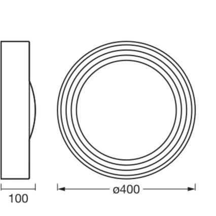 Osram - LED stmievateľné stropné svietidlo ORBIS CONCRETE LED/18W/230V Ø 40 cm hnedá/betón