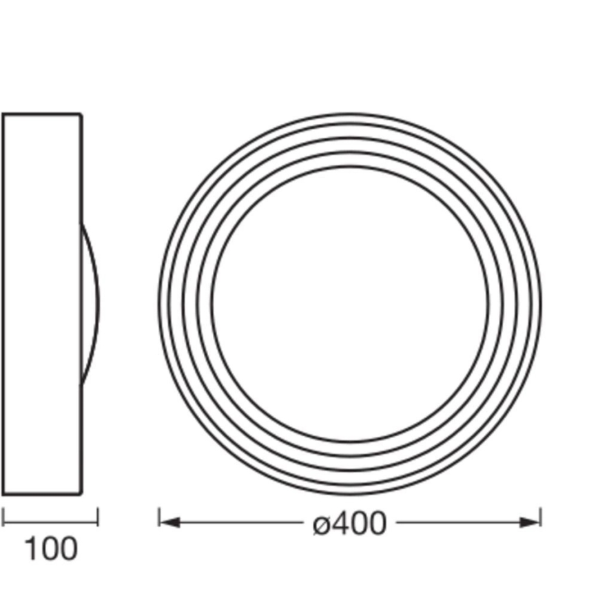 Osram - LED stmievateľné stropné svietidlo ORBIS CONCRETE LED/18W/230V Ø 40 cm hnedá/betón
