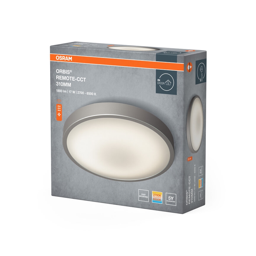 Osram - stmievateľné LED stropné svietidlo ORBIS LED/17W/230V 2700-6500 priemer 31 cm + diaľkové ovládanie