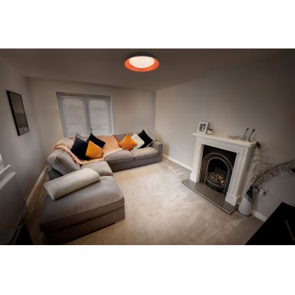 Osram - LED Stmievateľné stropné svietidlo ORBIS PLATE LED/19W/230V pr. 31 cm oranžová/čierna