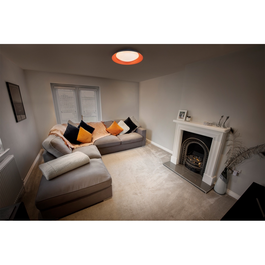 Osram - LED Stmievateľné stropné svietidlo ORBIS PLATE LED/19W/230V pr. 31 cm oranžová/čierna