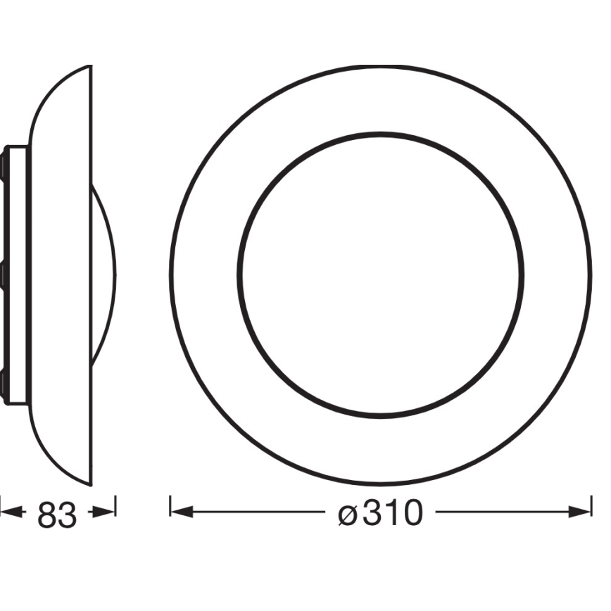 Osram - LED Stmievateľné stropné svietidlo ORBIS PLATE LED/19W/230V pr. 31 cm oranžová/čierna