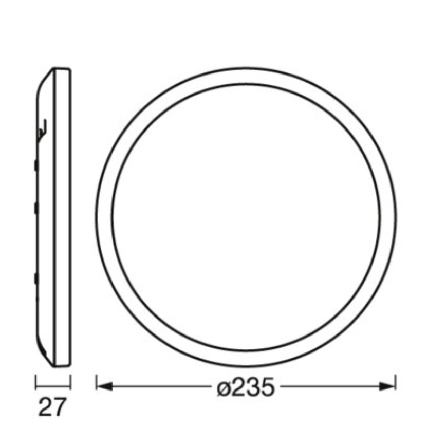 Osram - stlmiteľné LED stropné svietidlo ORBIS ULTRA SLIM LED/15W/230V 3000K pr. 23,5 cm čierne