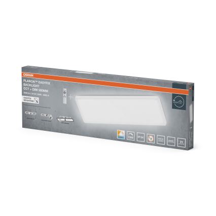 Osram - LED Stmievateľné kúpeľňové stropné svietidlo PLANON EASYFIX LED/24W/230V 2600-6000K 20x58 cm IP54 biela + diaľkové ovládanie