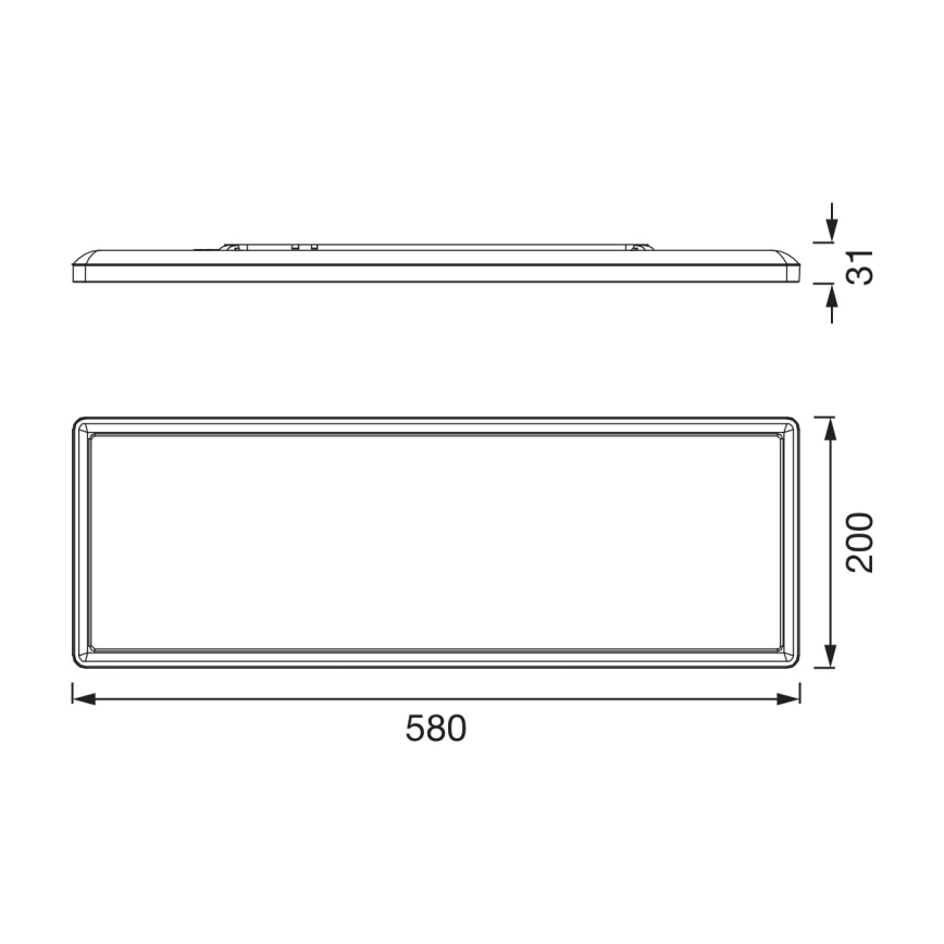 Osram - LED Stmievateľné kúpeľňové stropné svietidlo PLANON EASYFIX LED/24W/230V 2600-6000K 20x58 cm IP54 biela + diaľkové ovládanie
