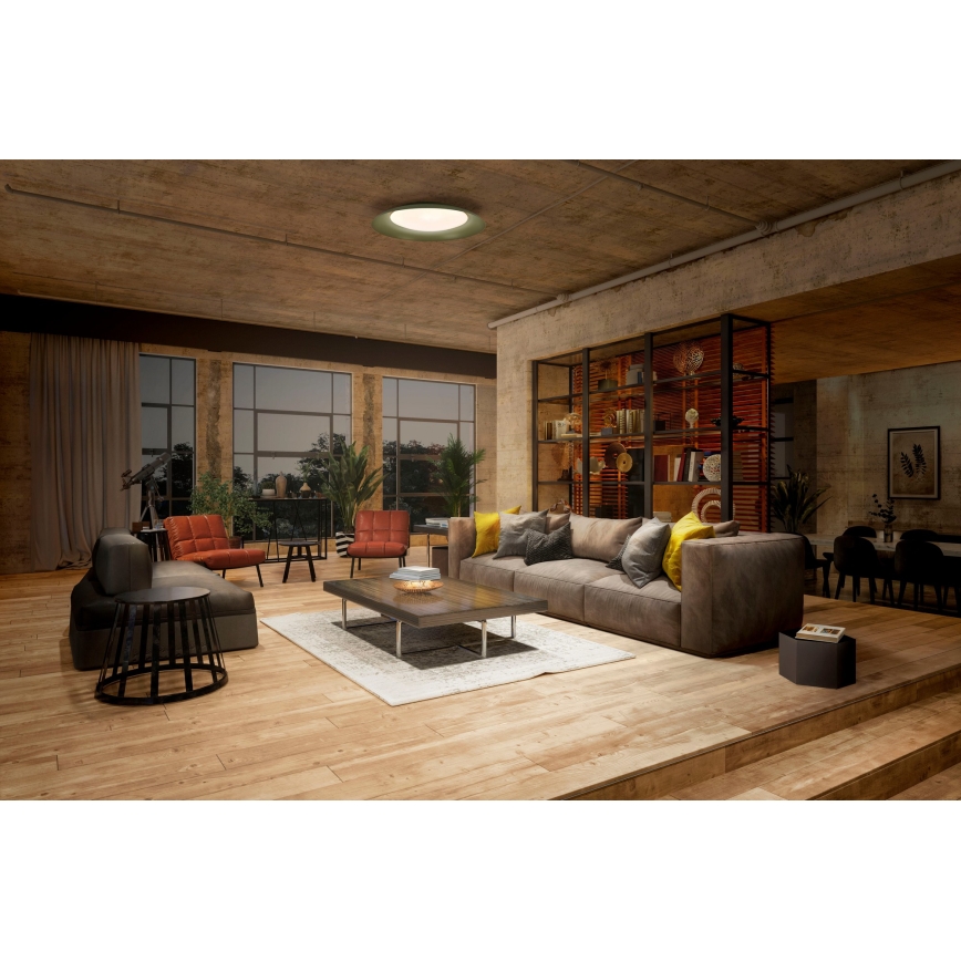 Osram - LED stmievateľné stropné svietidlo PLATE LED/45W/230V, priemer 48 cm, zelené