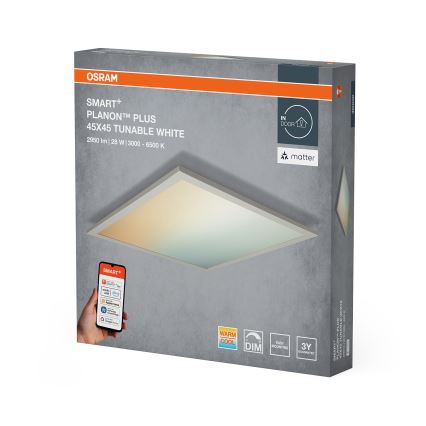 Osram - LED stmievateľné stropné svietidlo SMART+ PLANON LED/28W/230V 45x45 cm 3000-6500K Wi-Fi