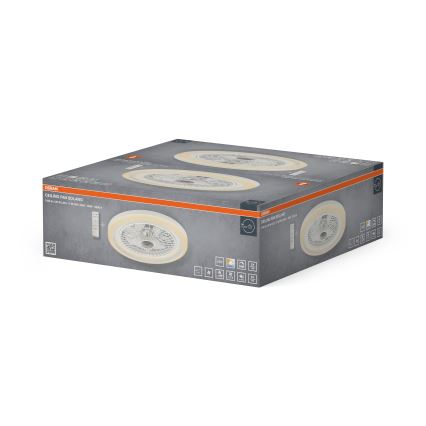 Osram - LED stmievateľné stropné svietidlo s ventilátorom SOLANO LED/26W/230V 3000/4000/6500K + diaľkové ovládanie