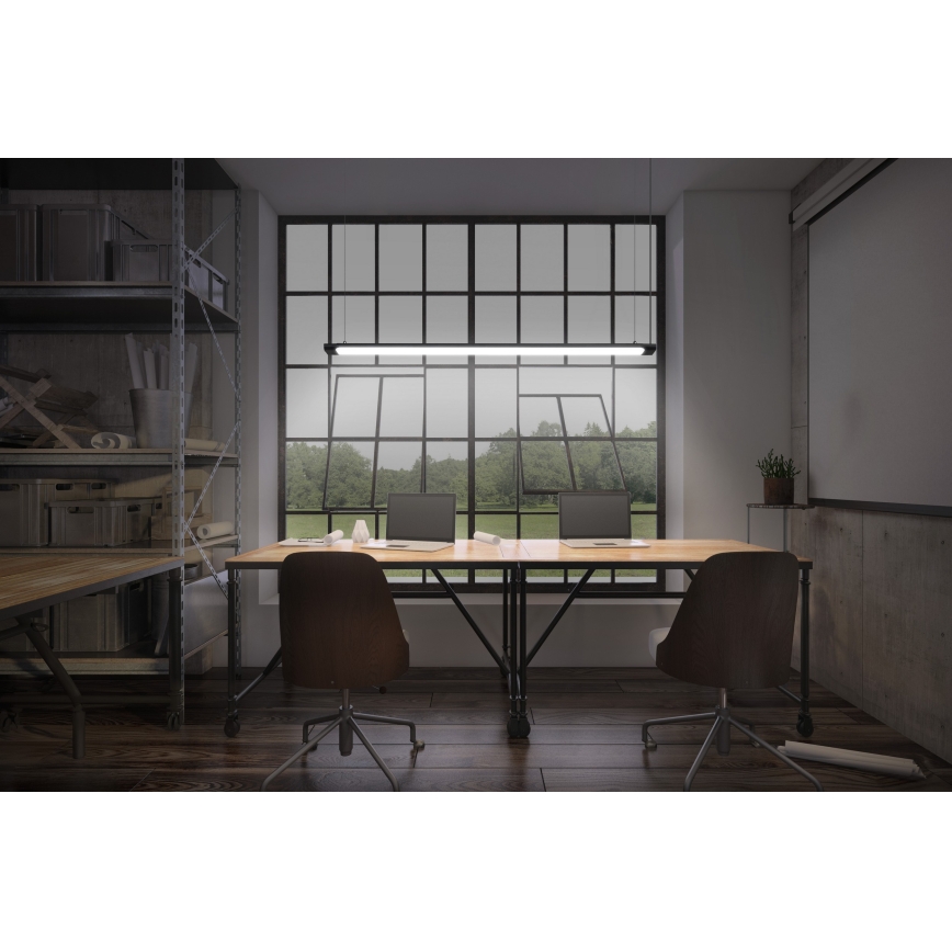 Osram - LED stmievateľný závesný luster na lankách OFFICE LINE LED/40W/230V 4000K 120 cm čierna