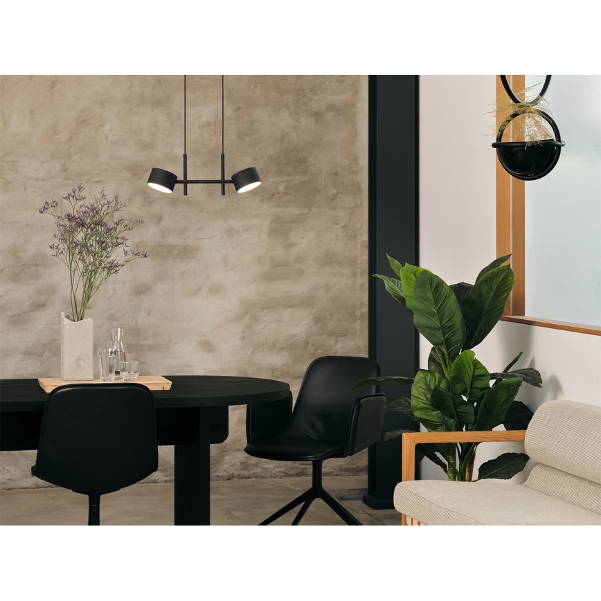 Osram - LED stmievateľný luster na lanku DECOR KYOTO 2xLED/10W/230V CRI 90 čierna