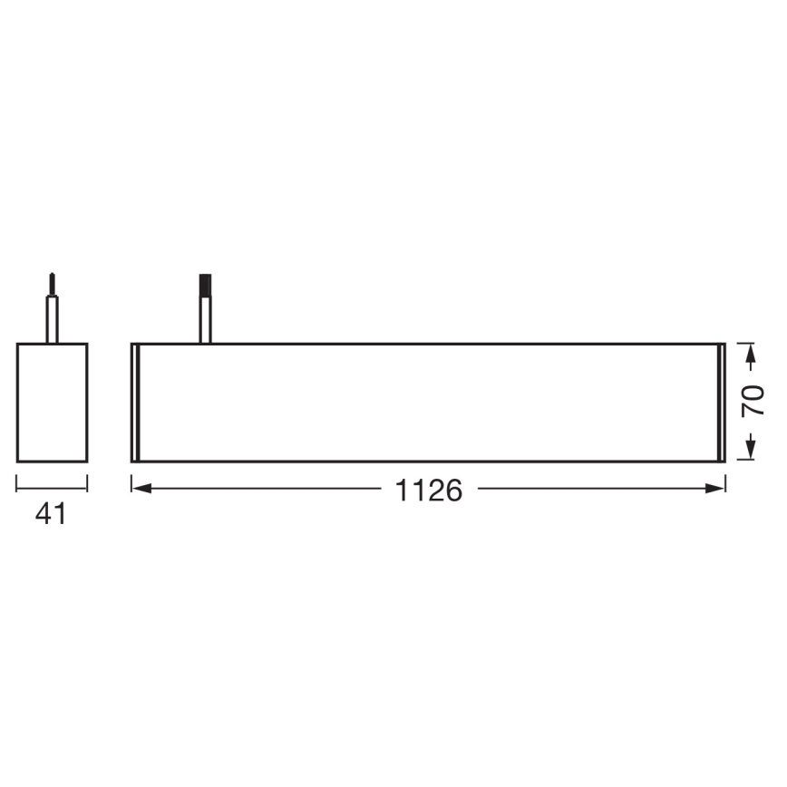 Osram - LED stmievateľný luster na lane OFFICE LINE LED/42W/230V 4000K 112,6 cm biela