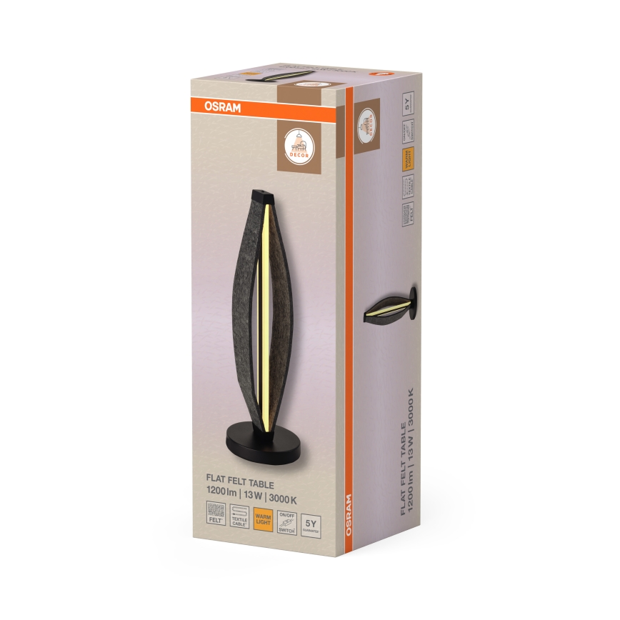 Osram - LED stolná lampa DECOR FLAT LED/13W/230V šedá