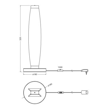 Osram - LED stolná lampa DECOR FLAT LED/13W/230V šedá