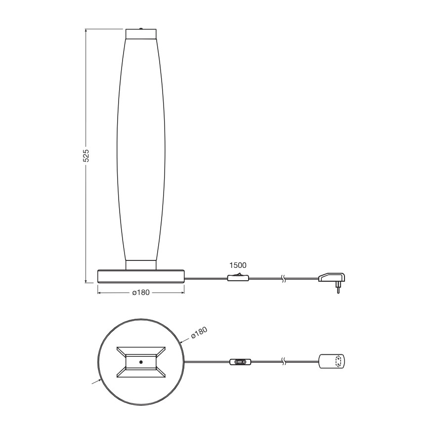 Osram - LED stolná lampa DECOR FLAT LED/13W/230V šedá