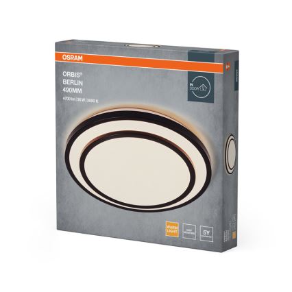 Osram - LED stropna svetilka ORBIS BERLIN LED/36W/230V, premer 49,2 cm, črna