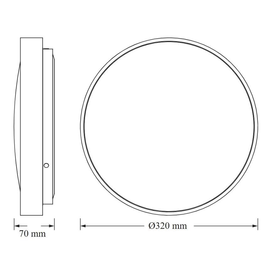 Osram - LED stropné svietidlo so súmrakovým senzorom CEILING LUXO LED/18W/230V, priemer 32 cm, čierne