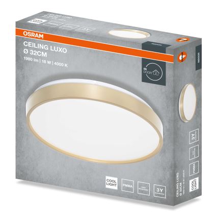 Osram - LED stropné svietidlo CEILING LUXO LED/18W/230V priemer 32 cm zlaté
