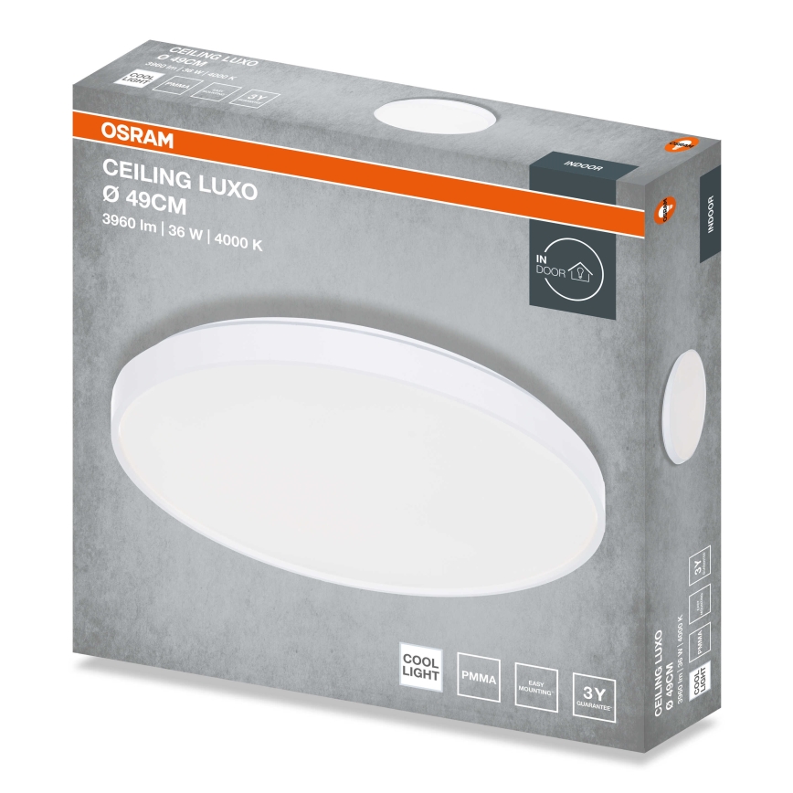 Osram - LED stropné svietidlo CEILING LUXO LED/36 W/230 V, priemer 49 cm, biela