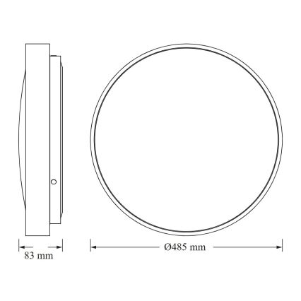 Osram - LED stropné svietidlo CEILING LUXO LED/36W/230V pr. 49 cm čierne