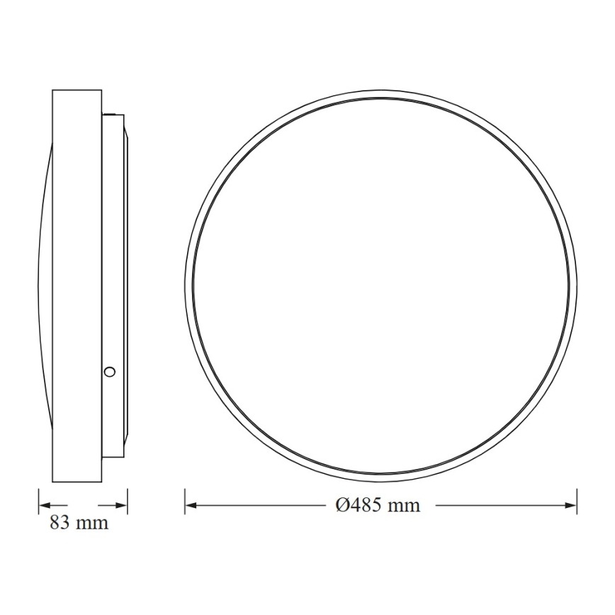 Osram - LED stropné svietidlo CEILING LUXO LED/36W/230V pr. 49 cm strieborná