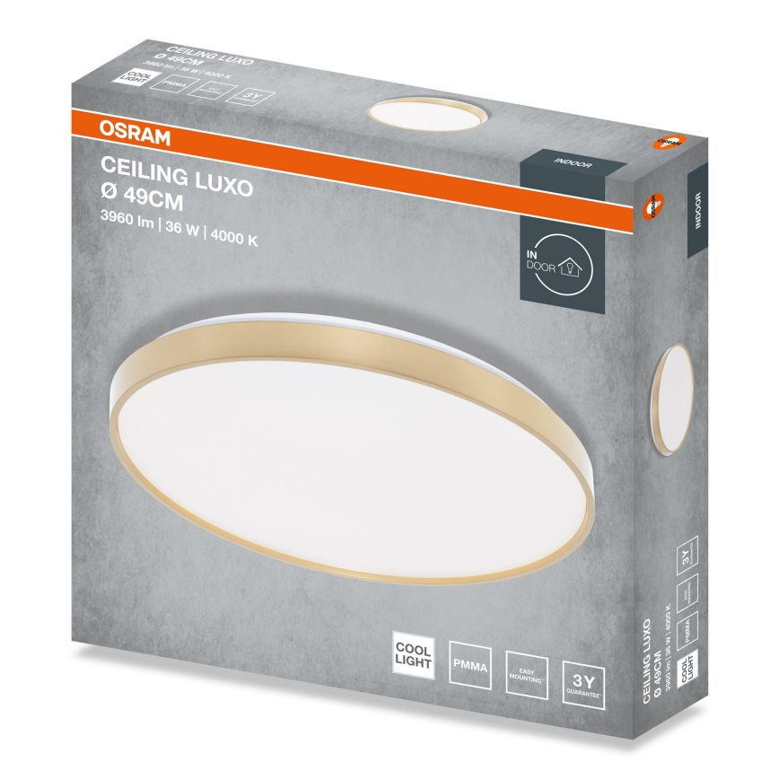 Osram - LED stropné svietidlo CEILING LUXO LED/36W/230V priemer 49 cm zlaté