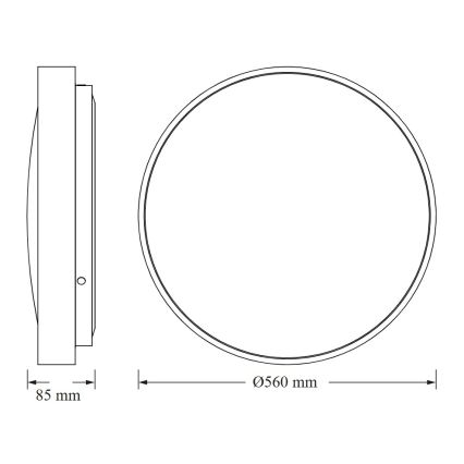 Osram - LED stropné svietidlo CEILING LUXO LED/60W/230V priemer 56 cm biele