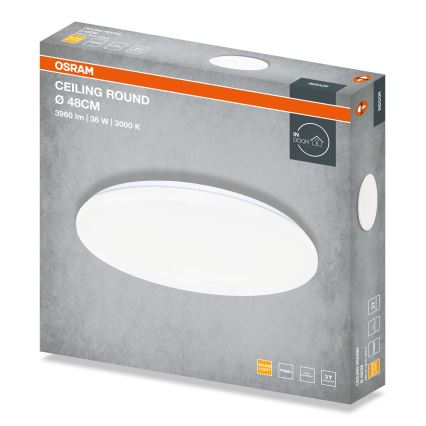 Osram - LED stropné svietidlo CEILING ROUND LED/36W/230V 3000K pr. 48 cm biela