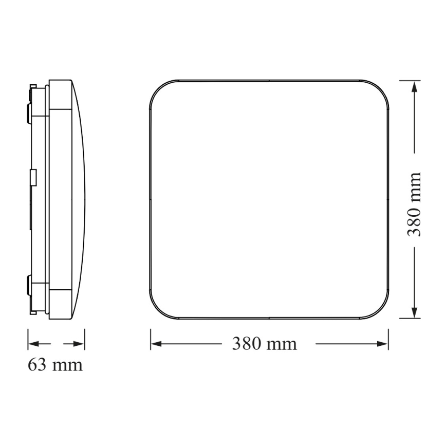 Osram - LED stropné svietidlo so súmrakovým senzorom CEILING SQUARE LED/36W/230V 4000K 38x38 cm biela